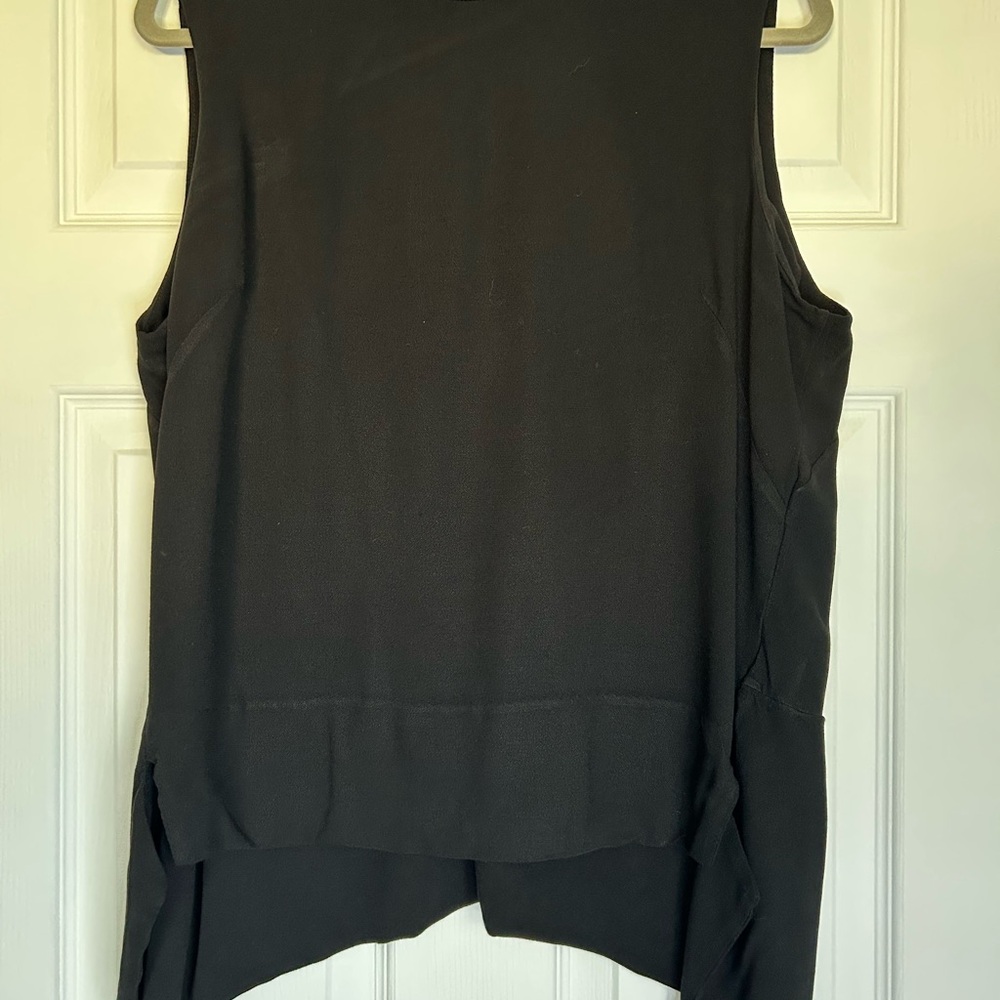 ANTONIO MELANI Black Asymmetrical Sleeveless Tank